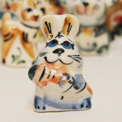 Majolica Hare with a carrot