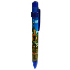 Pen 464-19-B souvenir Moscow. "St. Basil Cathedral" dark blue