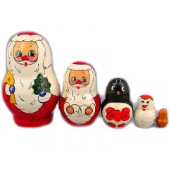 Nesting doll Sergiev-Posad 5 pcs. Santa Claus
