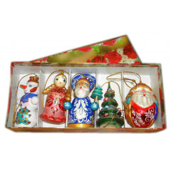 New Year and Christmas christmas tree toy set 5 pcs.