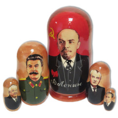 Nesting doll political leaders Lenin
