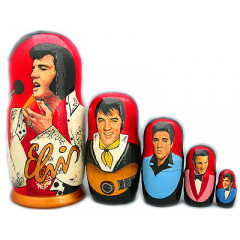 Nesting doll popular singers Elvis