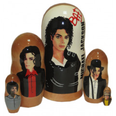 Nesting doll popular singers Michael Jackson