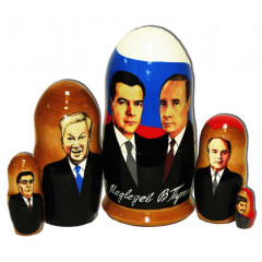 Nesting doll political leaders Putin & Medvedev