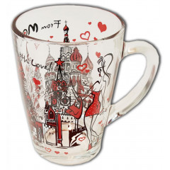 Brelok 068-2-19-eng glass 320 ml "from Moscow with love"