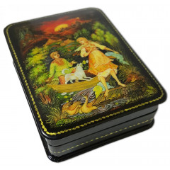 Lacquer Box with elements of hand painting 7986
