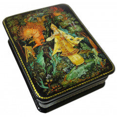 Lacquer Box with elements of hand painting 7987