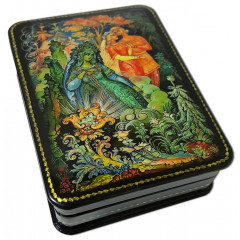 Lacquer Box with elements of hand painting 7988