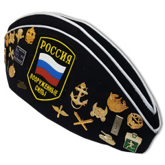 Headdress The soldier's forage cap marine officer with badges
