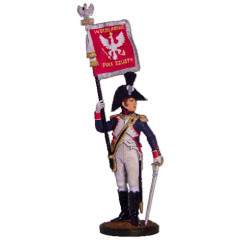 Tin soldier The Napoleonic wars Officer-erloeser of the 6th infantry regiment. Poland 1810-14.