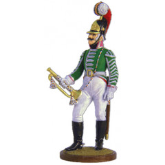 Tin soldier The Napoleonic wars Headquarters trumpeter Moscow Dragoons. Russia, 1803-06.