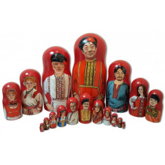 Nesting doll by customer specification portrait 10 pcs. (10 portraits by photos)