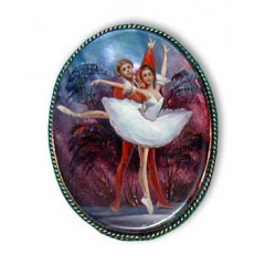 Brooch Ballet, natural pearl