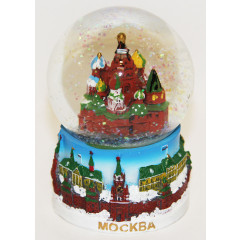souvenir water ball !097-1-65-19 Water full-sphere, Moscow, St. Bazils Cathedral, big, 9 cm.