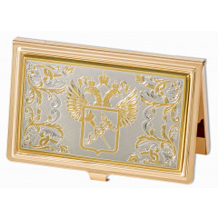 Products Zlatoust souvenir business card holder, coat of Arms of the Federal Customs Service of the Russian Federation