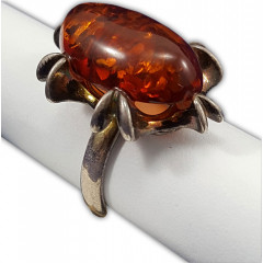 Amber ring Red Purple