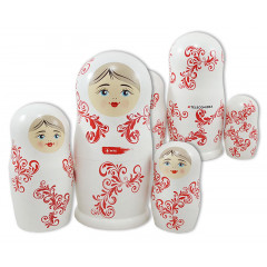 Nesting doll by customer specification 3 pcs of 20 cm, with customer's logo MTS