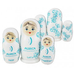 Nesting doll by customer specification 3 seats, with customer's logo, AURISA