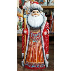 New Year and Christmas carved wooden toy Santa Claus big 29