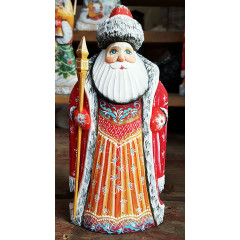 New Year and Christmas carved wooden toy Santa Claus, 22
