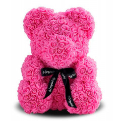 Gift for Valentine's Day 3D bear of roses pink