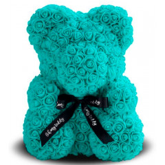 Gift for Valentine's Day 3D bear of roses blue