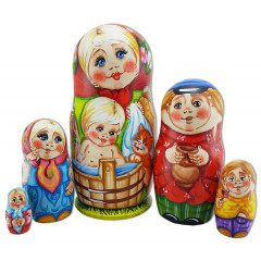 Nesting doll copyright 5 pcs, Tatyana Morozova