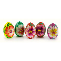 Easter egg wooden flowers of the Maidan, in assortment, 7 cm.