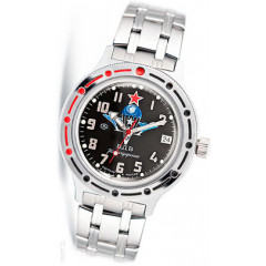 Watches men's mechanical automatic airborne, Amphibious, Vostok, black dial