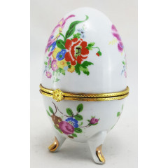 Easter egg porcelain Flowers on white background