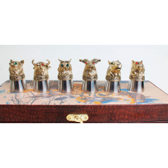 Business souvenir Piles of shifters "Animals", stainless steel