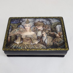 Lacquer Box with elements of hand painting Masquerade, 15 x  11