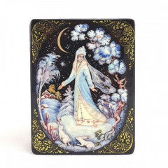 Lacquer Box with elements of hand painting Snow Maiden