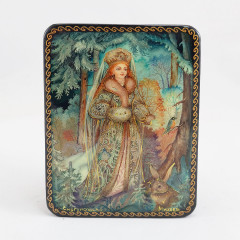 Lacquer Box with elements of hand painting Snow Maiden, Mikheev