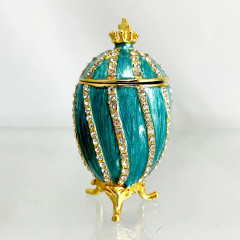 Copy Of Faberge 280 egg box, turquoise