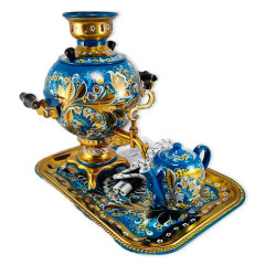 Samovar electric, Blue, Acorn shape, 3 liters