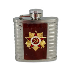 Flask metal 100 ml metal flask. Order of the Patriotic War