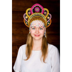 Russian folk costume KOKOSHNIKI Kokoshnik Elena 16224