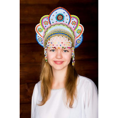 Russian folk costume KOKOSHNIKI Kokoshnik Elena 16225