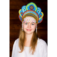 Russian folk costume KOKOSHNIKI Kokoshnik Elena 16226